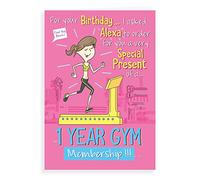 Regal Publishing Biglietto di auguri umoristico divertente per la palestra, 17,8 x 12,7 cm