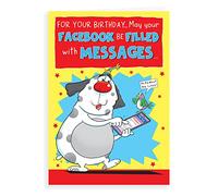 Regal Publishing Biglietto di compleanno divertente umorismo Messaggi Facebook - 17,8 x 12,7 cm