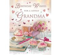 Regal Publishing Biglietto di compleanno tradizionale per nonna, torte - 20,3 x 15,2 cm - Piccadilly Greetings