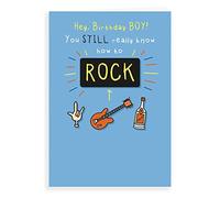 Regal Publishing Divertente biglietto di auguri di compleanno con scritta Know How to rock, 17,8 x 12,7 cm