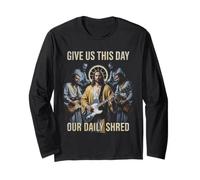 Regalaci oggi la nostra chitarra Daily Shred Funny Jesus Maglia a Manica