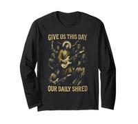Regalaci oggi la nostra chitarra Daily Shred Funny Jesus Maglia a Manica