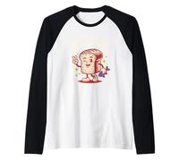 Regalaci Questo Giorno Il Nostro Pane Quotidiano, Cartone Animato retrò Maglia con Maniche Raglan