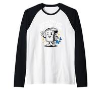 Regalaci Questo Giorno Il Nostro Pane Quotidiano, Cartone Animato retrò Maglia con Maniche Raglan