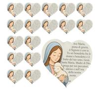 Regalami.Shop 16 Bomboniere Calamite Preghiera Padre Nostro - Bomboniera Comunione, Bomboniera Cresima, Bomboniera Battesimo, Regalo Catechismo e Feste Parrocchiali (16, Ave Maria)