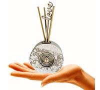 Regalami.shop Bomboniera profumatore cm 7x6 in Pietra bianca completa di Scatola, Confetti, Essenza alla Lavanda, Nastro e Bigliettino Personalizzato (10, Santa Cresima)