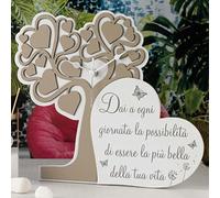 Regalami.shop Orologio con Albero della Vita e Cuori con Frase Artigianato Made in Italy con Elegante Scatola da Regalo (cm 35x29)
