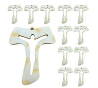 Regalami.Shop Set 12 Bomboniere Tau in Pietra Ricomposta cm 8,5 - Simbolo Francescano per Battesimo, Comunione, Cresima, Regalo Religioso e Catechismo (Piccolo)