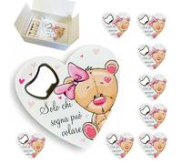 Regalami.shop set 8 bomboniere apribottiglia Battesimo e Nascita Bimba con scatola, confetti, nastro, e bigliettino personalizzato (9)