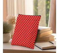 Regali a pois rossi e bianchi per gli amanti dei libri, fodero per libri, copertine per libri con cerniera per tasca frontale, accessori per libri con punti a pois, decorazioni regalo per donne