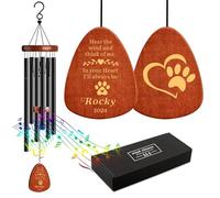 Regali commemorativi per cani personalizzati per la perdita di cane Regali commemorativi per cani Campanelli a vento commemorativi per la perdita di una persona cara Cani simpatia lutto regalo