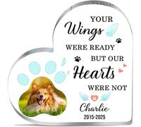 Regali commemorativi per la perdita di cane e gatto, targa commemorativa personalizzata per animali domestici con foto nome animale domestico che muore regali di condoglianze, cartello acrilico