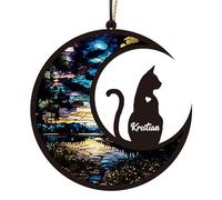 Regali commemorativi personalizzati per gatti, Ornamento commemorativo personalizzato con il nome del gatto, Regalo di solidarietà per la perdita di animali domestici per gli amanti dei gatti