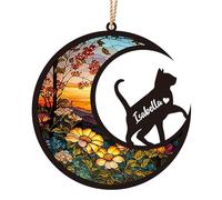 Regali commemorativi personalizzati per gatti, Ornamento commemorativo personalizzato con il nome del gatto, Regalo di solidarietà per la perdita di animali domestici per gli amanti dei gatti