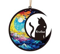 Regali commemorativi personalizzati per gatti, Ornamento commemorativo personalizzato con il nome del gatto, Regalo di solidarietà per la perdita di animali domestici per gli amanti dei gatti