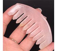 Regali con pietre preziose for capelli a denti larghi con pettine in cristallo di quarzo rosa ametista naturale, C raccolta domiciliare