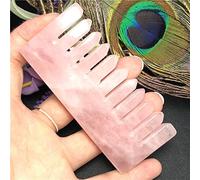 Regali con pietre preziose for capelli a denti larghi con pettine in cristallo di quarzo rosa ametista naturale,B raccolta domiciliare