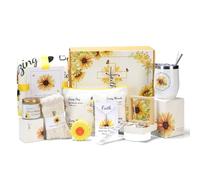 Regali cristiani a forma di girasole per donne, 11 pezzi, regali cattolici ispiratori per la fede religiosa con dedica della Bibbia per compleanno, Natale, regali per mamma, amica, sorella, madre