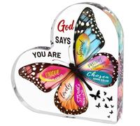 Regali cristiani per donne di compleanno, farfalla regalo ispiratore per amici, mamma, sorella, ragazza, collega, cristiana, segni decorativi per la casa