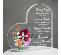Regali cristiani per donne di compleanno, regali ispiratori per donne amiche, decorazione da scrivania con versi biblici in acrilico, regalo religioso per sorella, mamma, madre, scrittura, segni