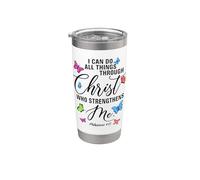 Regali cristiani per le donne I Can Do All Things Festa della mamma Bicchiere termico in acciaio inox doppia parete