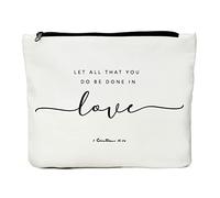 Regali cristiani per le donne, Regali religiosi per le donne-You Do Be Done in Love 1 Corinthians 16:14 - Borsa con citazione ispiratrice, decorazione religiosa per la fede cristiana