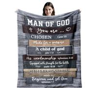Regali cristiani per uomini, regali cristiani, coperta 150 x 130 cm, versetto della Bibbia, regali religiosi ispiratori per uomini, regali cattolici, regali di Gesù/Bibbia, idee religiose per