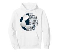 Regali cristiani Posso Fare Tutte Le Cose Attraverso Cristo Calcio Felpa con Cappuccio