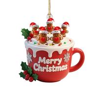 Regali d'attaccatura del modello di pan di zenzero personalizzato con il nome ad un amico bevanda calda invernale personalizzata decorazione della famiglia Regali di ornamento di Natale con nome