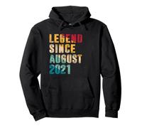 Regali di 4 anni - Legend Since August 2021 - 4° compleanno Felpa con Cappuccio