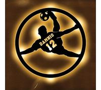 Regali di calcio personalizzati, Segni al neon personalizzati del giocatore di calcio per le luci al neon della decorazione della parete, Insegna al neon sportiva, Dimmable LED Bar Bee Neon Light USB