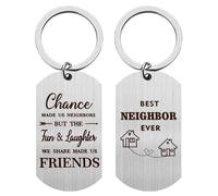 Regali di compleanno di Natale per vicini regali per donne uomini miglior vicino di sempre regali portachiavi per vicino amicizia regali per amico allontanarsi regalo per il vicino di casa regalo di