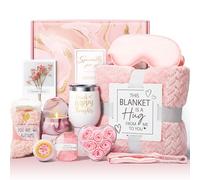 Regali di compleanno e guarisci presto per le donne: cesto spa di lusso con rose con coperta in flanella, perfetto per la festa della mamma