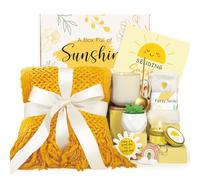 Regali di compleanno per donne, 11 pezzi con pacchetto Sunshine Care per donne, cesti regalo per la cura di sé, regali di girasole per donne, regali di incoraggiamento per sua sorella migliore amica