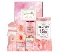 Regali di compleanno per donne, Rose Pamper Spa Gift Basket per donne, kit regalo di Natale con coperta per sua mamma, moglie, amica, sorella, figlia, collega