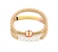 Regali di compleanno per il 60°, 50°, 40°, 30°, 21°, 18°, 16° anni per donne - Regali per insegnanti per donne, regalo di laurea per lei, bracciale in pietra naturale con biglietto di messaggio per