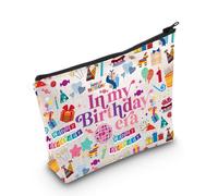 Regali di compleanno per le donne borsa cosmetica amanti della musica cantante fan regali di compleanno in My Birthday Era Makeup Zipper Pouch, Compleanno Era Regno Unito, 0