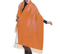 Regali di compleanno per lei, Orange Love Never Fails 1 Corinthians 13 Citazioni Love Is Patient Love Quotes Fringe Pashmina Scialle Wrap, 94103, Etichettalia unica