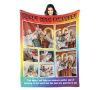 Regali di compleanno personalizzati per le donne, Coperta in pile con foto personalizzata, Regali di compleanno personalizzati per lei, Coperta personalizzata con foto per la migliore amica delle