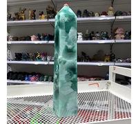 Regali di decorazione for ufficio con obelisco a sei facce in cristallo di pietra naturale dell'oceano lucidato a mano decorazione della stanza (Size : 700-750g)