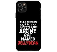 Regali di gelatina con nome gatto All I Need Is Coffee Cat Named Custodia per iPhone 11 Pro Max