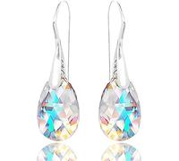 Regali di Gioielli da Donna con Orecchini Pendenti in Cristallo Blu con Gemma a Goccia Practical And Professional