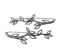 Regali di Gioielli di Moda Spille Spille per Uomo Donna Foglie Ramo Argento Antico Colore 8,8 cm x 3 cm, 1 pezzoDurability