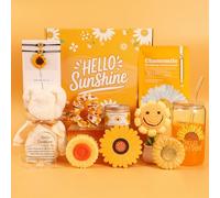 Regali di girasole per le donne, Get Well Soon Cesti regalo per la cura di sé Pacchetto relax set da bagno regalo di compleanno regalo di Natale per sua mamma, moglie, migliori amici, sorella, figlia
