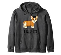 Regali di laurea con cane gallese Corgi I Did It Felpa con Cappuccio
