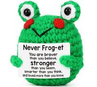 Regali di laurea Figlia Nipote Divertente Inspirational Cheer Up Regalo per Amiche, Sorelle Donne Compleanno Affermazione Emotiva Biglietto per Lei Positve Crochet Frog Animals Support