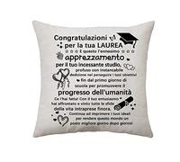 Regali di Laurea per Lei Lui Cuscino Copertura Decorazioni di Laurea el 2023 Master College Studente della Scuola Superiore Ragazze Ragazzi Presenta per Figlia Sorella Amica (Congratulazioni)
