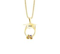 Regali di laurea personalizzati Cap Birthstone nome collana per le donne collana di laurea classe di 2025