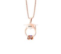 Regali di laurea personalizzati Cap Birthstone nome collana per le donne collana di laurea classe di 2025