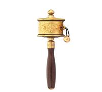 Regali di meditazione, buddismo per principianti Ruota di preghiera tenuta in mano Ruota di preghiera buddista Ruota di preghiera tibetana intagliata a mano Regalo spirituale/relax